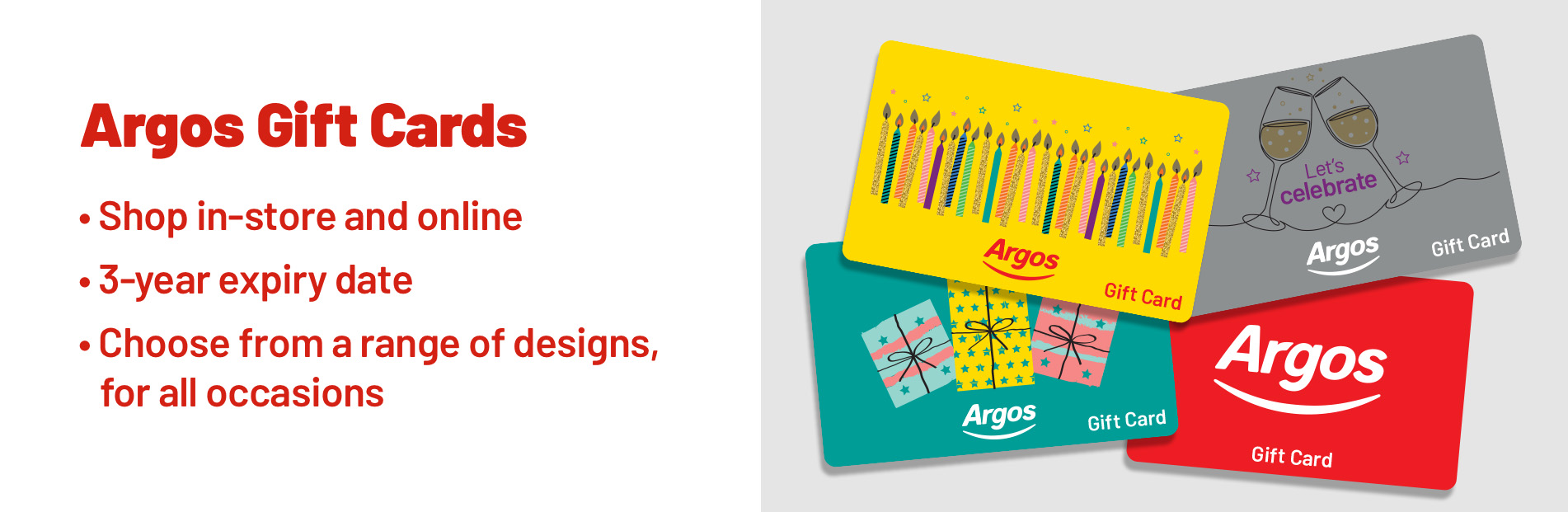 Argos Digital Gift Card - Send the Perfect Gift Digitally Banner Image