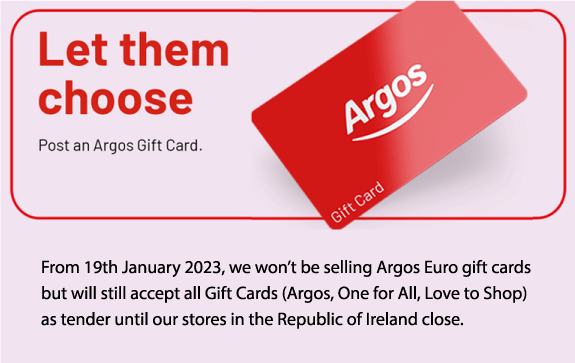 Argos Gift Card - Send the Perfect Gift Banner Image